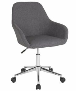 Flash Furniture - Cortana Contemporary Fabric Swivel Office Chair - Dark Gray Fabric