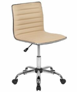 Flash Furniture - Alan Contemporary Vinyl Swivel Office Chair - Tan Vinyl/Chrome Frame