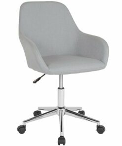 Flash Furniture - Cortana Contemporary Fabric Swivel Office Chair - Light Gray Fabric