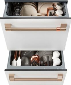 Café - 24" Top Control Built-In Double Drawer Dishwasher - Matte White