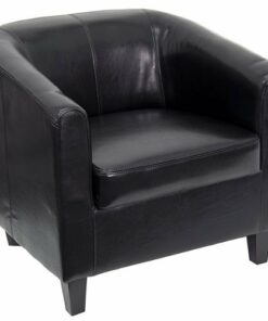 Flash Furniture - Katie  Transitional Leather/Faux Leather Reception Chair - Black