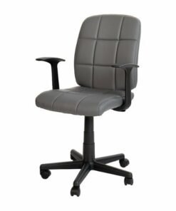 Flash Furniture - Clayton Modern Vinyl Swivel Office Chair with Arms - Gray