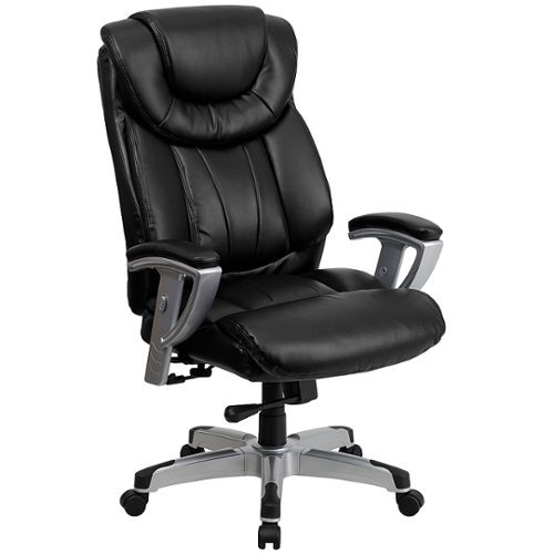 Flash Furniture - Hercules Big & Tall 400 lb. Rated High Back Office Chair - Black LeatherSoft