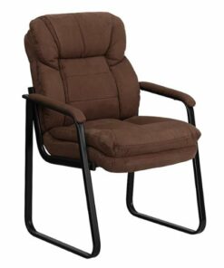 Flash Furniture - Isla  Contemporary Fabric Side Chair - Upholstered - Brown Microfiber