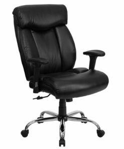 Flash Furniture - Hercules Big & Tall 400 lb. Rated High Back Executive Office Chair with Arms - Black LeatherSoft
