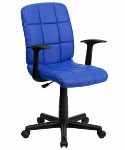Flash Furniture - Clayton Modern Vinyl Swivel Office Chair with Arms - Blue