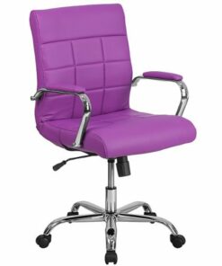 Flash Furniture - Vivian Contemporary Vinyl Executive Swivel Office Chair - Purple