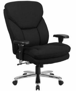 Flash Furniture - Hercules Contemporary Fabric 24/7 Big & Tall Swivel Plush Office Chair - Black Fabric