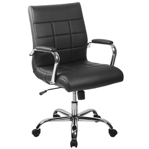 Flash Furniture - Vivian Contemporary Vinyl Executive Swivel Office Chair - Black