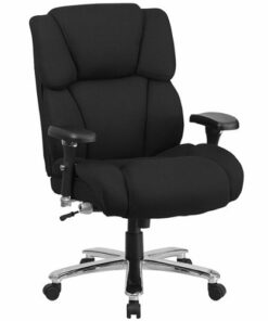 Flash Furniture - Hercules Contemporary Fabric 24/7 Big & Tall Swivel High Back Office Chair - Black Fabric
