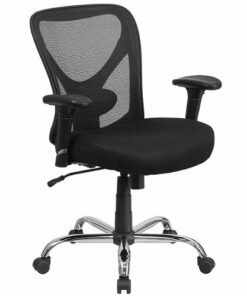 Flash Furniture - Hercules Contemporary Mesh Big & Tall Swivel Office Chair - Black