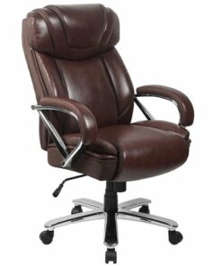 Flash Furniture - Hercules Big & Tall 500 lb. Rated LeatherSoft Swivel Office Chair w/Extra Wide Seat - Brown