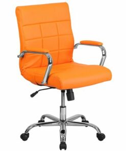 Flash Furniture - Vivian Contemporary Vinyl Executive Swivel Office Chair - Orange