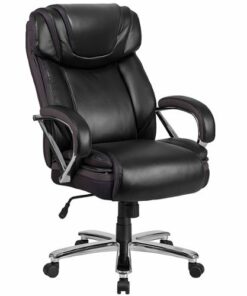 Flash Furniture - Hercules Big & Tall 500 lb. Rated LeatherSoft Swivel Office Chair w/Extra Wide Seat - Black