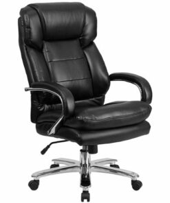 Flash Furniture - Hercules Contemporary Leather/Faux Leather 24/7 Big & Tall Swivel Office Chair - Black LeatherSoft 1