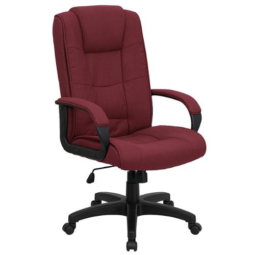Flash Furniture - Jessica Contemporary Fabric Executive Swivel Office Chair - Burgundy Fabric