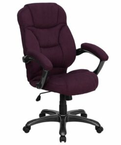 Flash Furniture - Jessie Contemporary Fabric Swivel Office Chair - Grape Microfiber