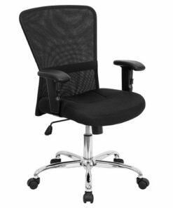 Flash Furniture - Jasmine Contemporary Mesh Swivel Office Chair - Black
