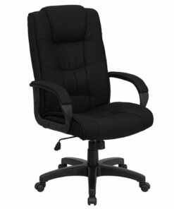 Flash Furniture - Jessica Contemporary Fabric Executive Swivel Office Chair - Black Fabric