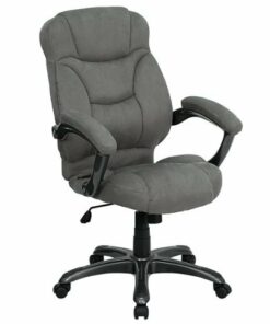 Flash Furniture - Jessie Contemporary Fabric Swivel Office Chair - Gray Microfiber