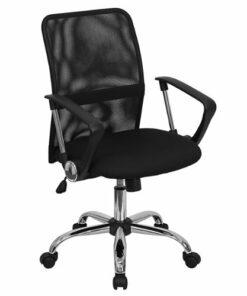 Flash Furniture - Jenkins Contemporary Mesh Swivel Office Chair - Black