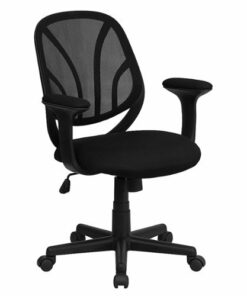 Flash Furniture - Y-Go Chair™ Contemporary Mesh Swivel Office Chair - Black 0