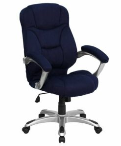 Flash Furniture - Jessie Contemporary Fabric Swivel Office Chair - Navy Blue Microfiber