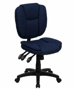Flash Furniture - Caroline Contemporary Fabric Swivel Office Chair - Navy Blue Fabric