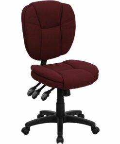Flash Furniture - Caroline Contemporary Fabric Swivel Office Chair - Burgundy Fabric