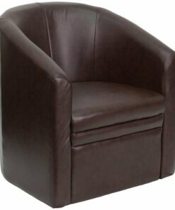 Flash Furniture - Lauren  Transitional Leather/Faux Leather Reception Chair - Brown