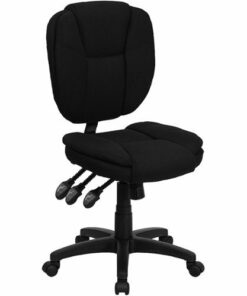 Flash Furniture - Caroline Contemporary Fabric Swivel Office Chair - Black Fabric