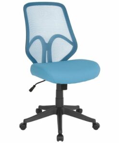 Flash Furniture - Salerno Contemporary Mesh Executive Swivel Armless Office Chair - Light Blue