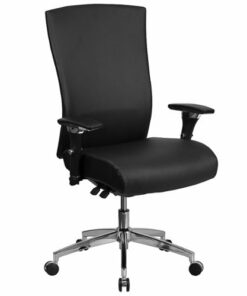 Flash Furniture - Hercules Contemporary Leather/Faux Leather 24/7 Big & Tall Swivel Office Chair - Black LeatherSoft 3