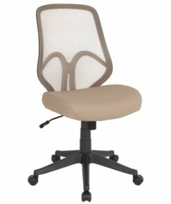 Flash Furniture - Salerno Contemporary Mesh Executive Swivel Armless Office Chair - Light Brown