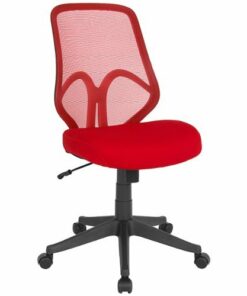 Flash Furniture - Salerno Contemporary Mesh Executive Swivel Armless Office Chair - Red