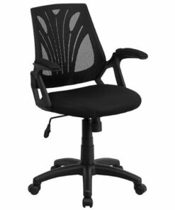 Flash Furniture - Sam Contemporary Mesh Swivel Office Chair with Open Arms - Black Mesh