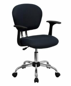 Flash Furniture - Beverly Contemporary Mesh Swivel Office Chair with Arms - Gray