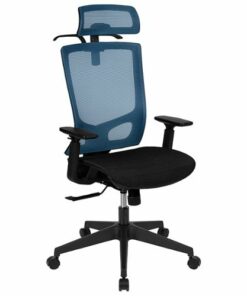 Flash Furniture - Layla Contemporary Mesh Executive Swivel Office Chair - Blue