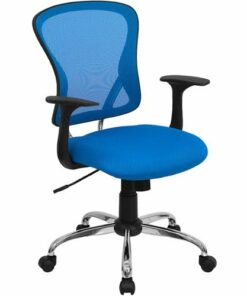 Flash Furniture - Alfred Contemporary Mesh Swivel Office Chair - Blue