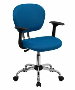 Flash Furniture - Beverly Contemporary Mesh Swivel Office Chair with Arms - Turquoise
