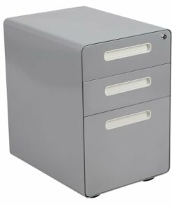 Flash Furniture - Wren Modern Steel 3-Drawer Filing Cabinet - Gray