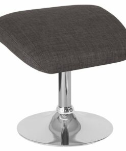 Flash Furniture - Egg Rectangle Contemporary Fabric Ottoman - Dark Gray Fabric
