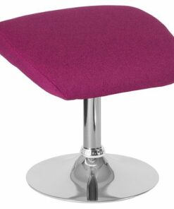 Flash Furniture - Egg Rectangle Contemporary Fabric Ottoman - Magenta Fabric