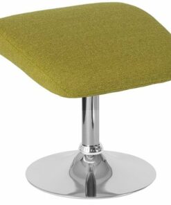 Flash Furniture - Egg Rectangle Contemporary Fabric Ottoman - Green Fabric