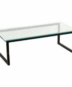 Flash Furniture - Hobbs Rectangle Contemporary Glass Coffee Table - Clear/Black
