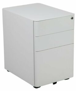 Flash Furniture - Warner Modern Steel 3-Drawer Filing Cabinet - White