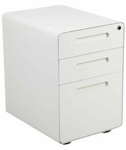 Flash Furniture - Wren Modern Steel 3-Drawer Filing Cabinet - White