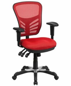 Flash Furniture - Nicholas Contemporary Mesh Executive Swivel Office Chair - Red
