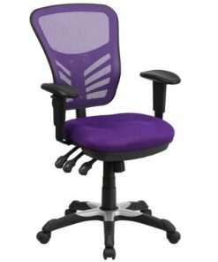 Flash Furniture - Nicholas Contemporary Mesh Executive Swivel Office Chair - Purple