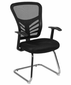 Flash Furniture - Steve  Contemporary Mesh Side Chair - Upholstered - Black
